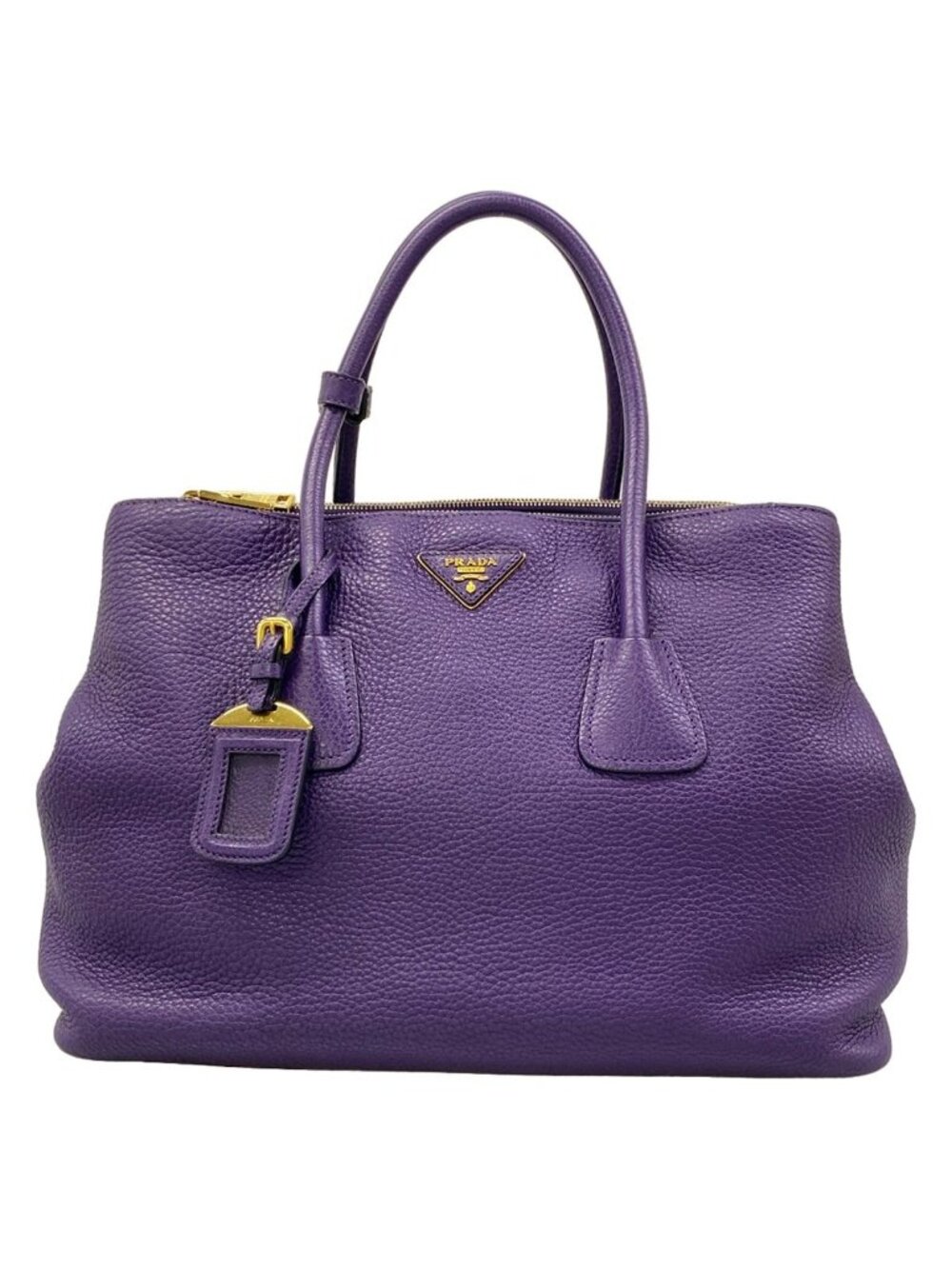 Prada Tote Bag Purple Leather